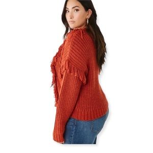 Forever 21 Fringed Chunky Knit Sweater